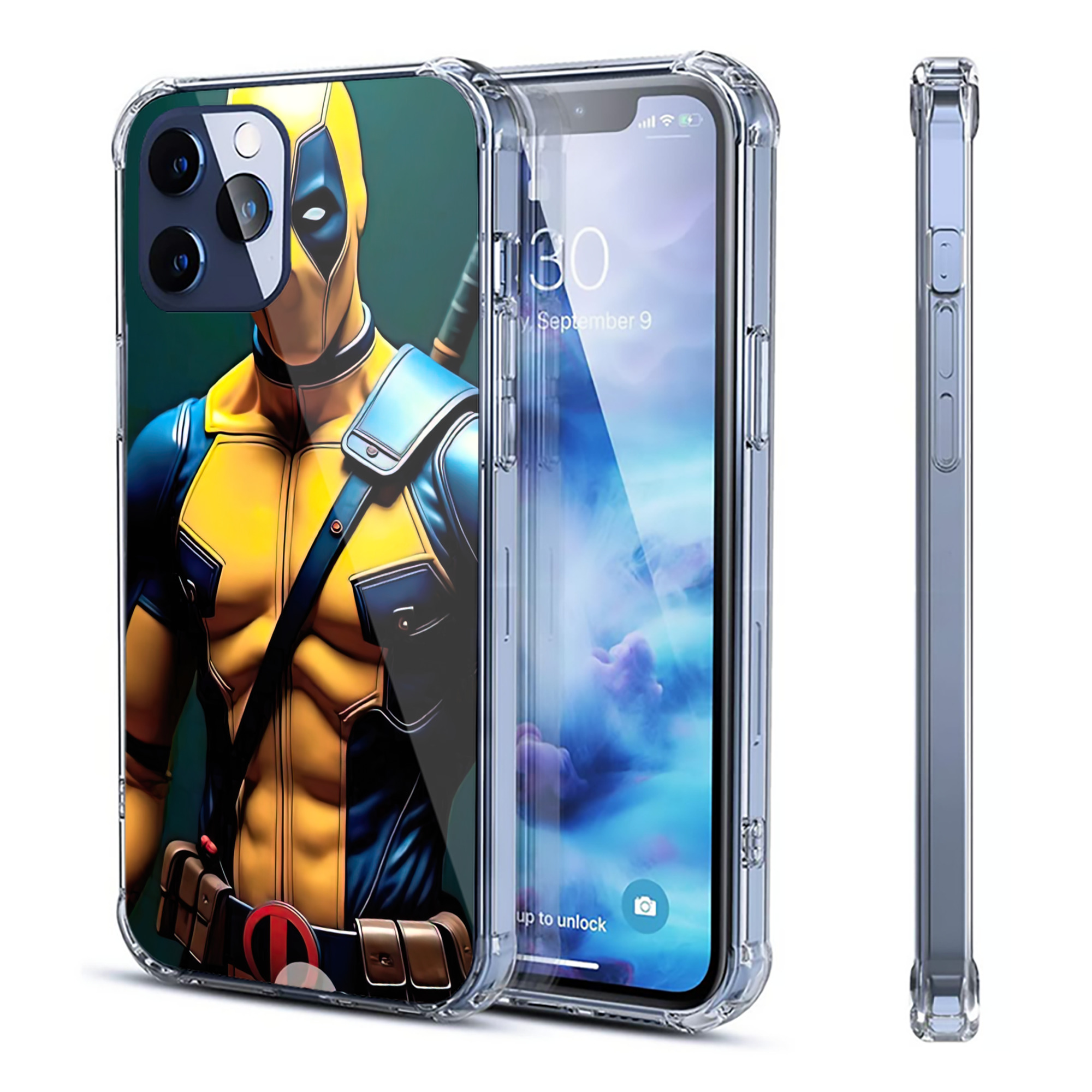 （画像用） Deadpool デッドプール 【iPhone 12シリーズ対応】透明スマホケース（クリアソフトケース）